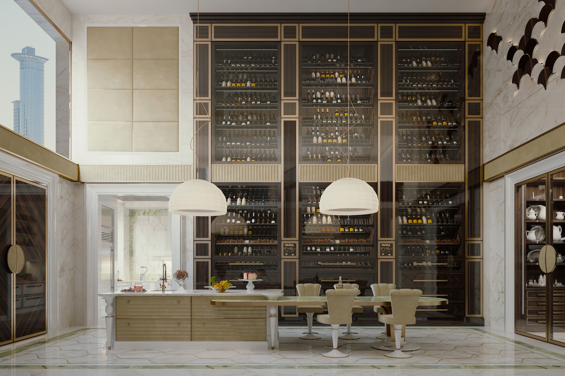 Contemporary Italian kitchen island by Modenese Interiors
