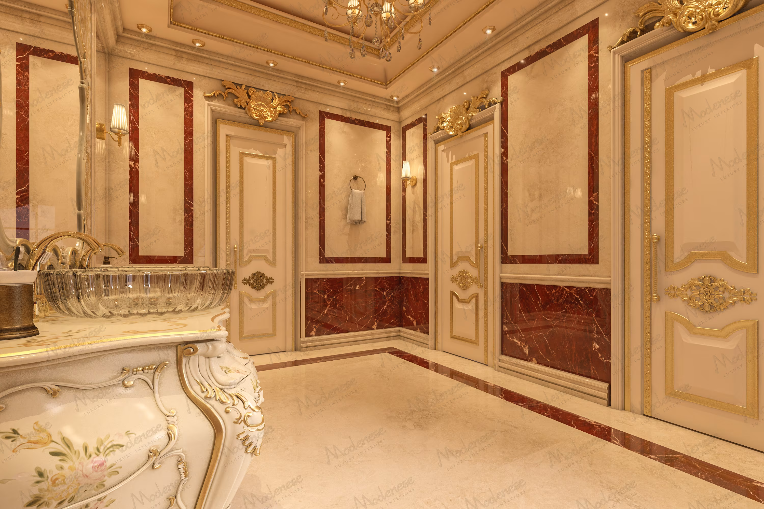 Luxury Italian bathroom in Los Angeles by Modenese Bespoke