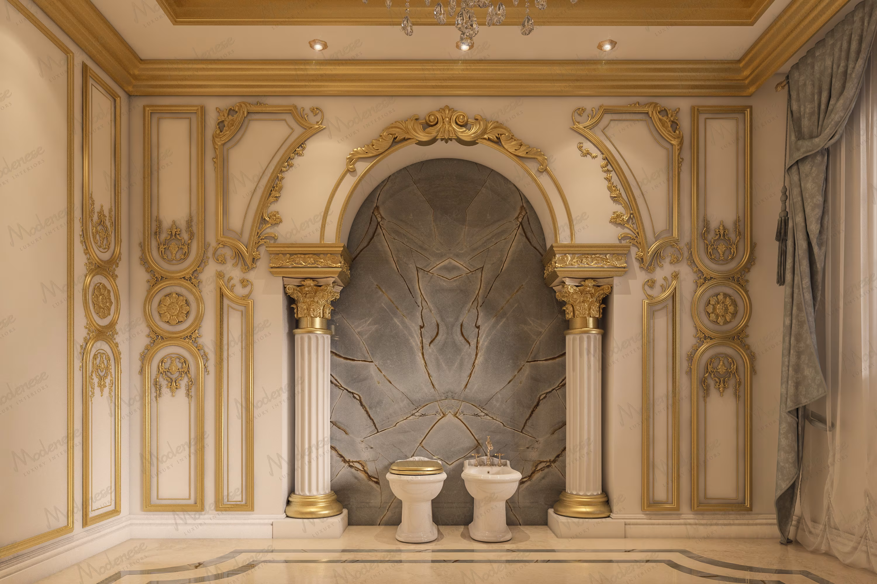 Luxury Italian bathroom by Modenese Bespoke