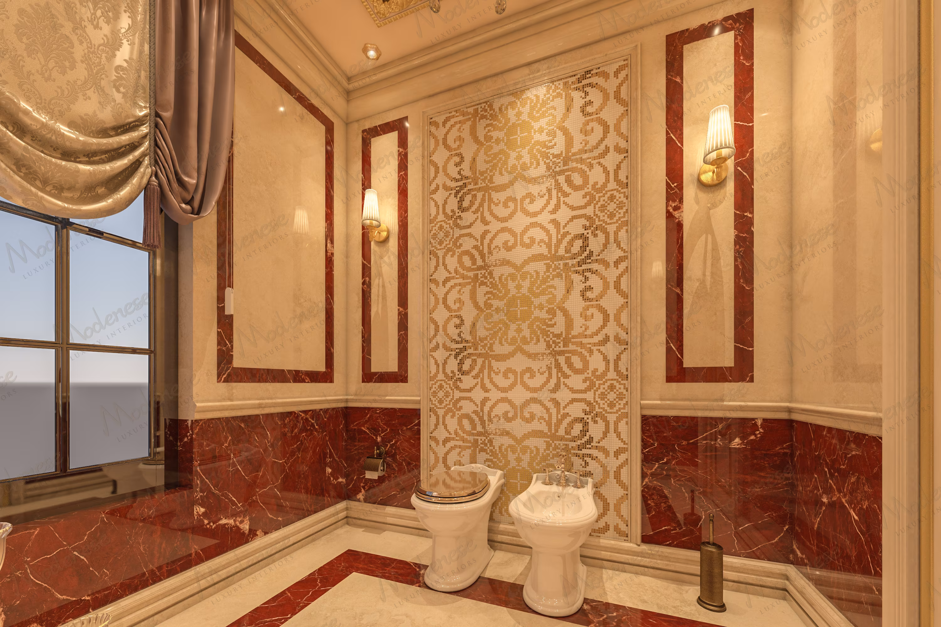 Luxury Italian bathroom in Los Angeles by Modenese Bespoke