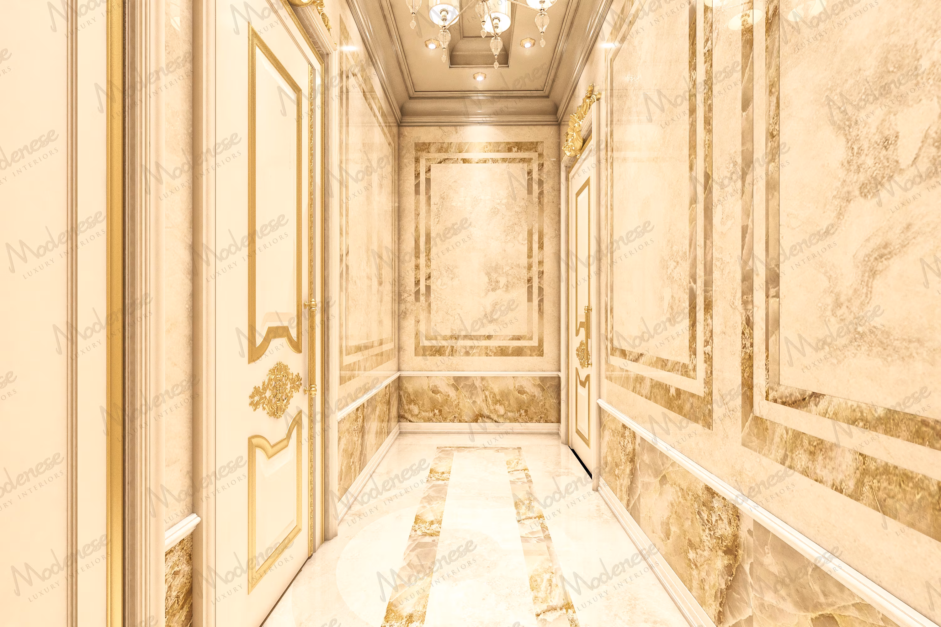 Luxury Italian bathroom in Doha by Modenese Bespoke