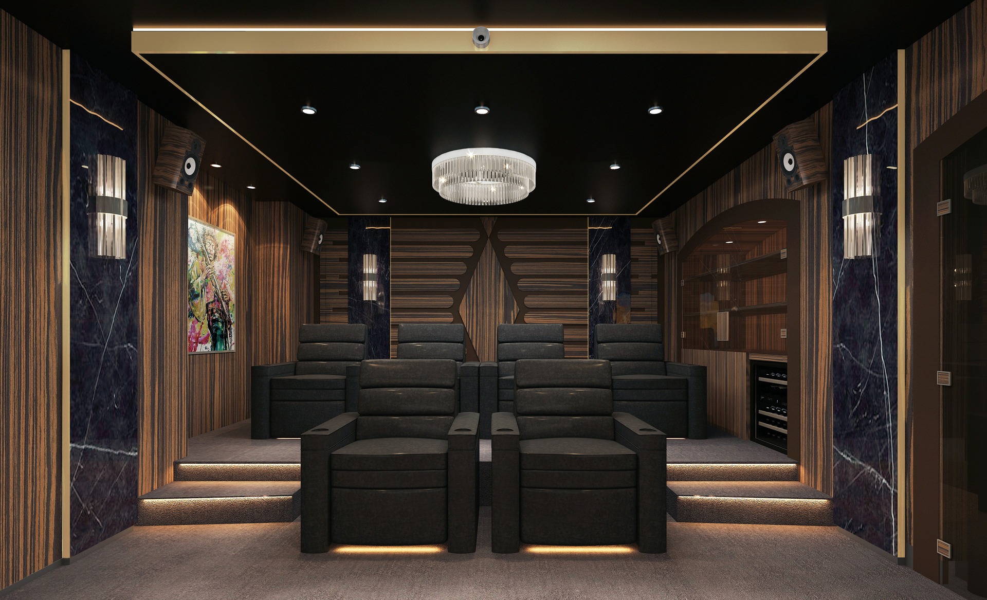 Makassar luxury home cinema interior