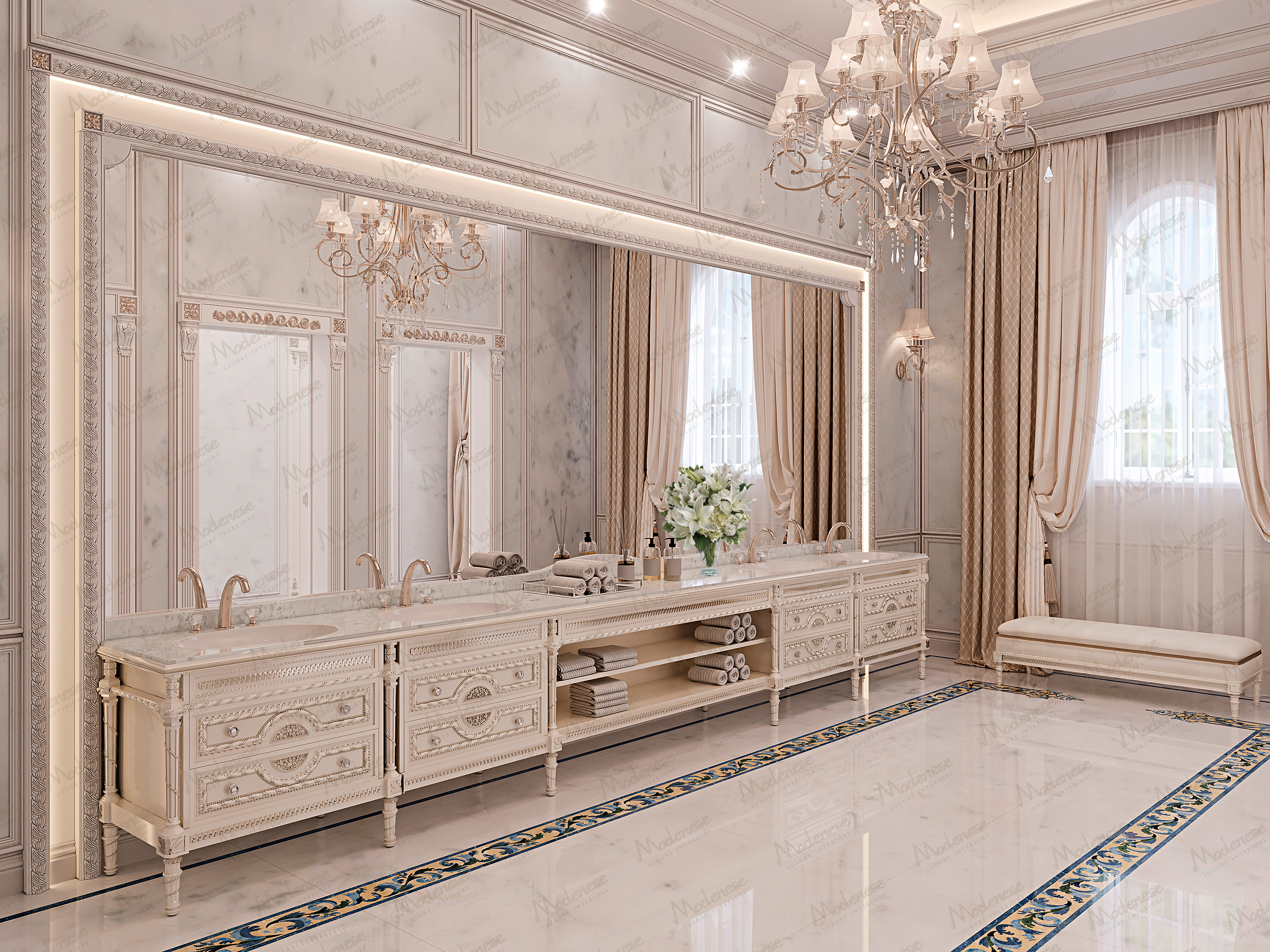 Project in Kuwait City – Kuwait Bathroom project in Kuwait City, Kuwait — Modenese Luxury Interiors