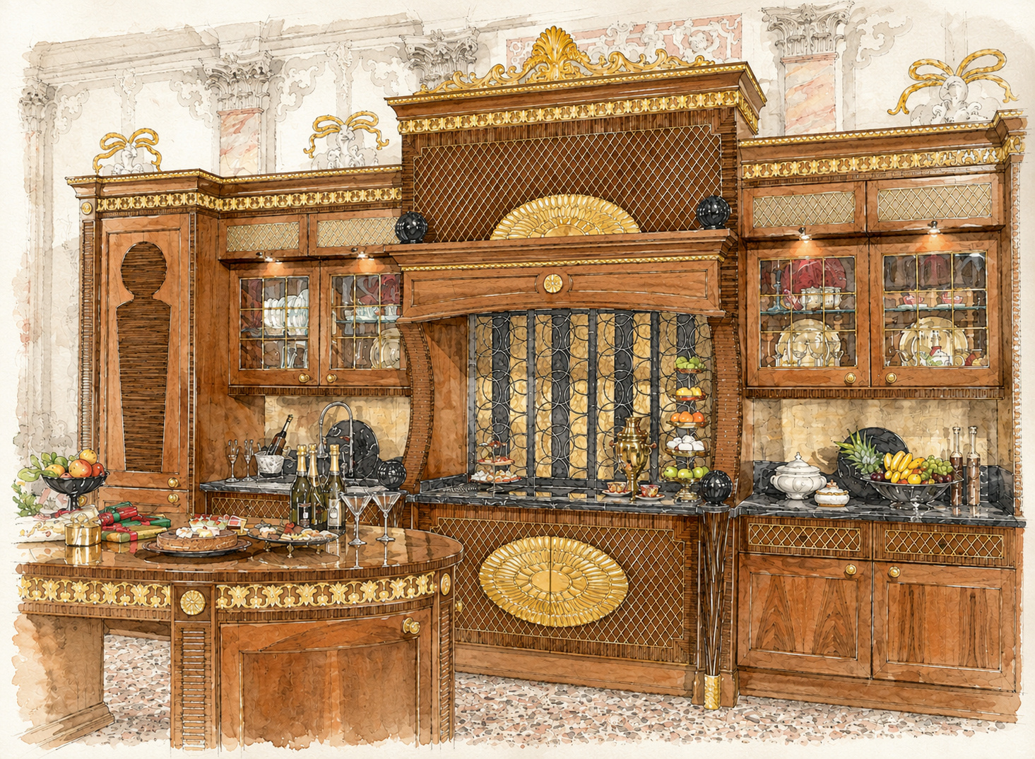 مشروع مطبخ Majestic في جدة، المملكة العربية السعودية by Modenese Bespoke - image 01