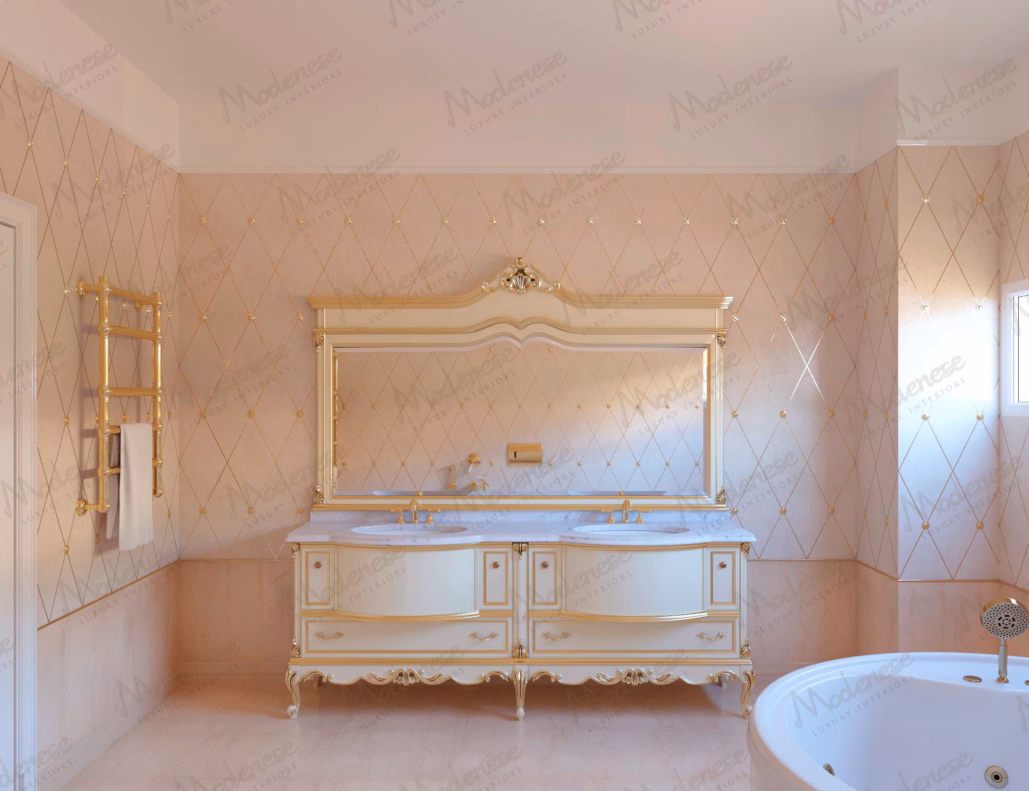 Luxury Italian bathroom by Modenese Bespoke
