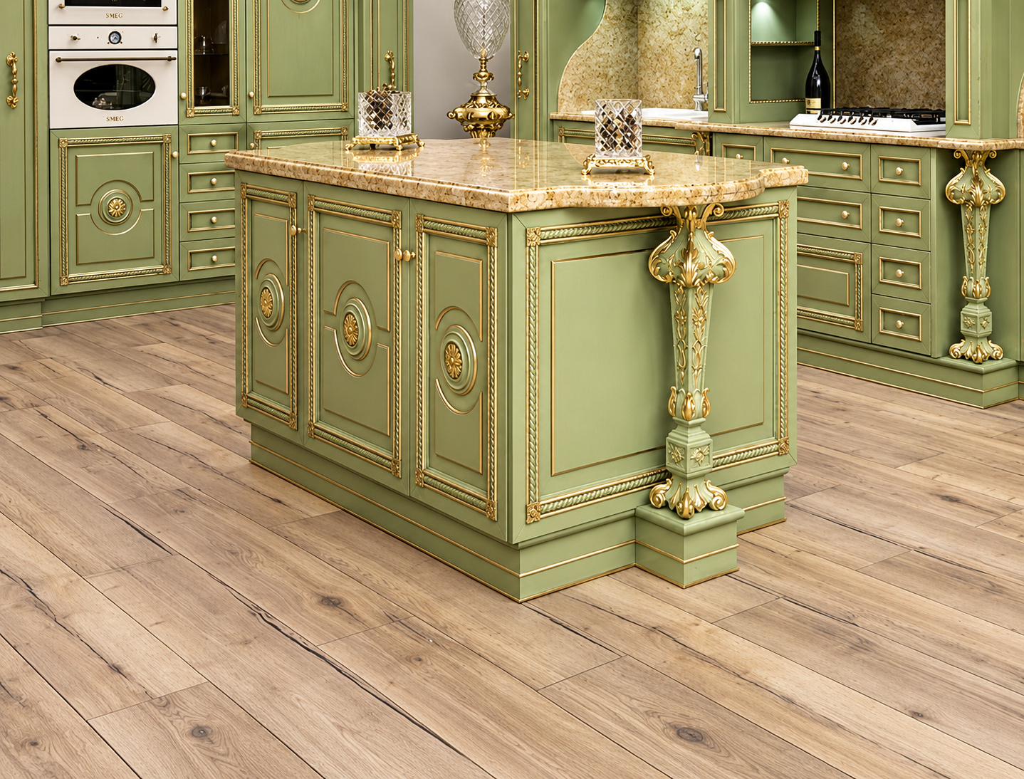 Hamptons: Bespoke Sage Green Classical Kitchen by Modenese Bespoke - image 06