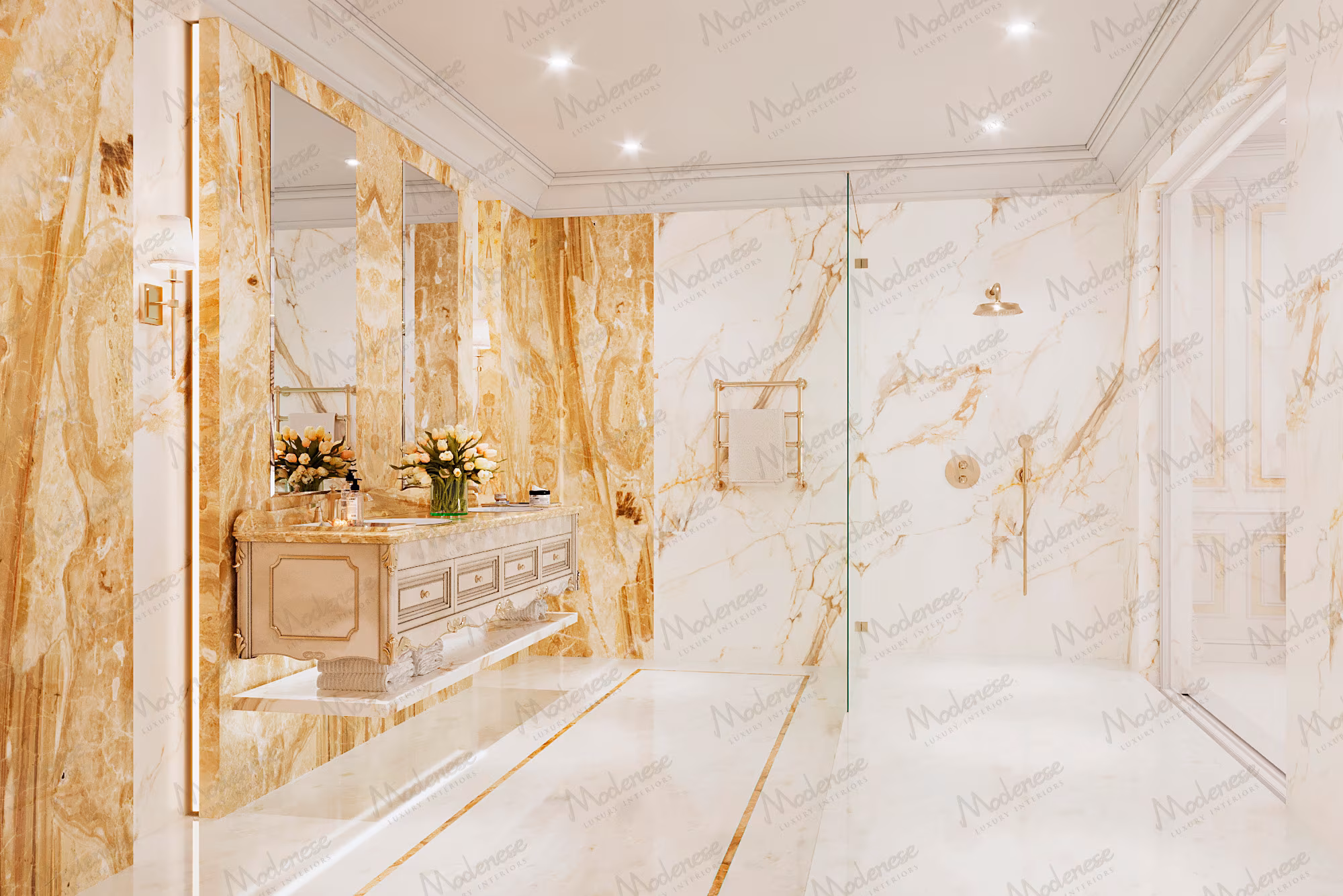 Luxury Italian bathroom by Modenese Bespoke