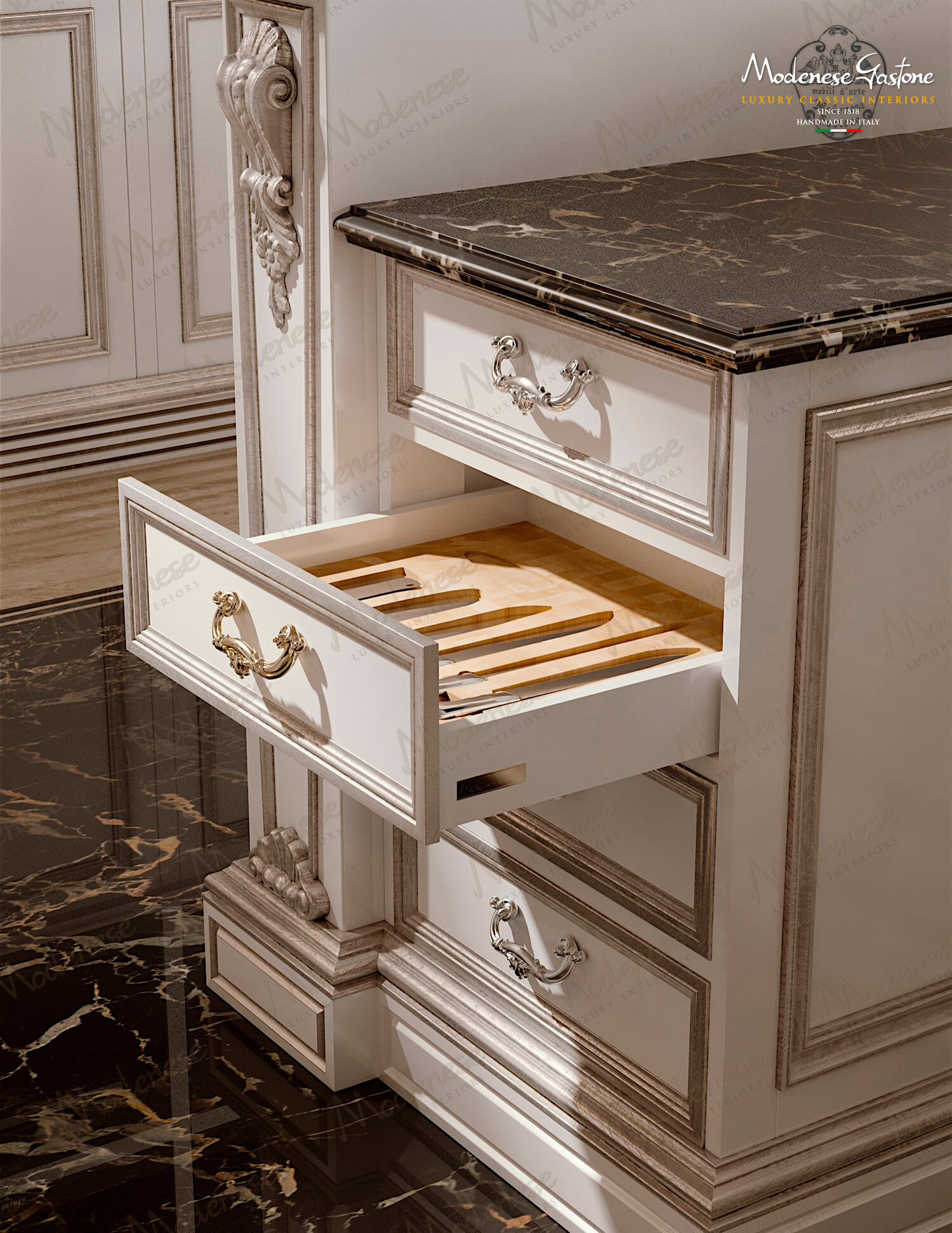 Deluxe Italian Classic Kitchen in Miami by Modenese Bespoke - image 03