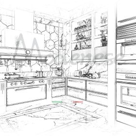 modern marble counter top kitchen design