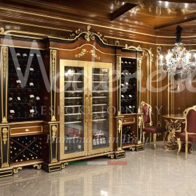 sophisticated-wine-cabinet-with-gold-finishes