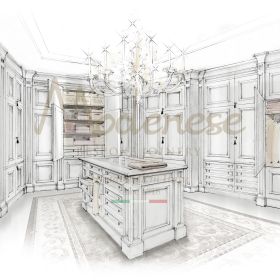 Projet e'dressing haut de gamme pour une villa ou un penthouse exclusif