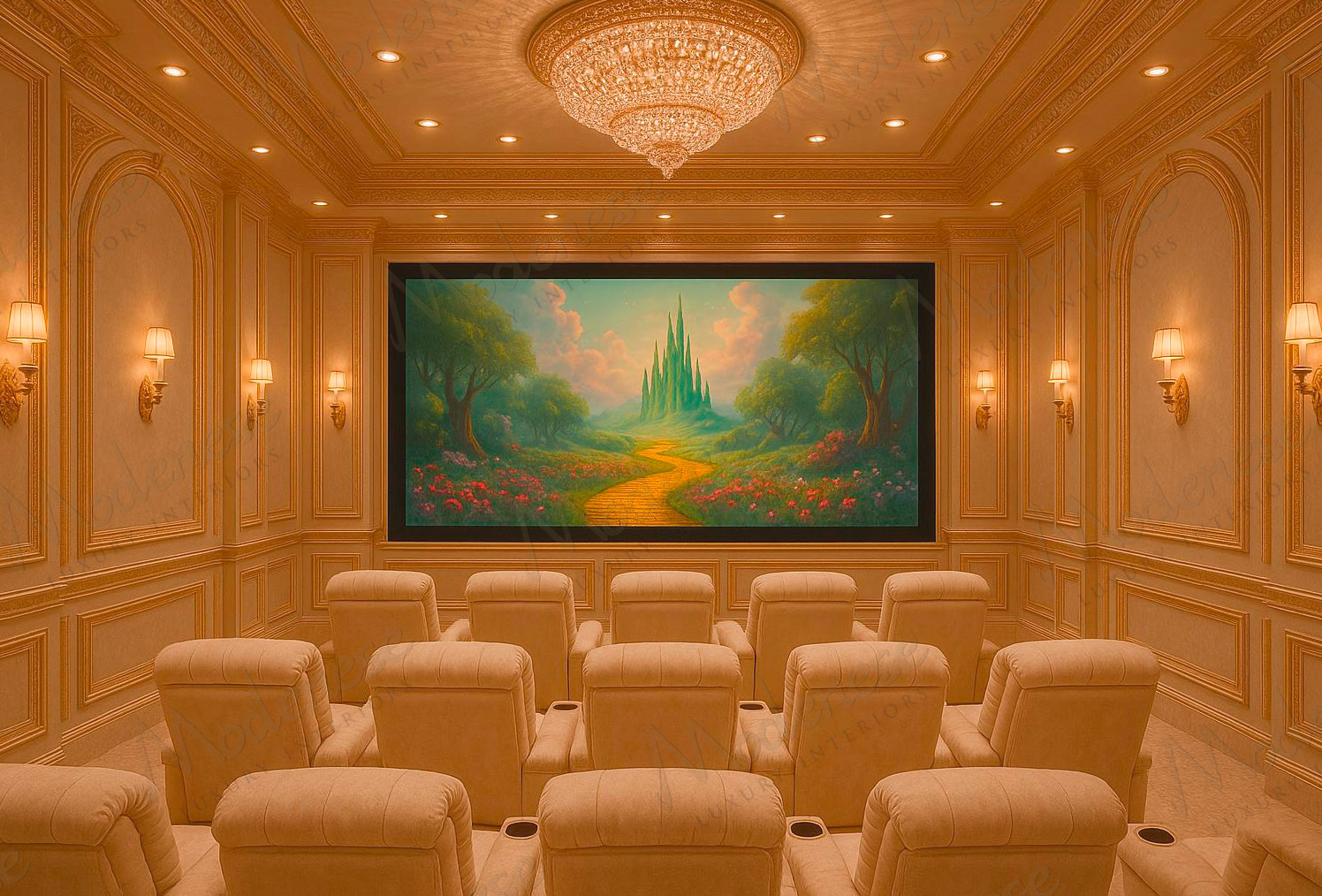 Muscat home cinema project showing balanced acoustic environment