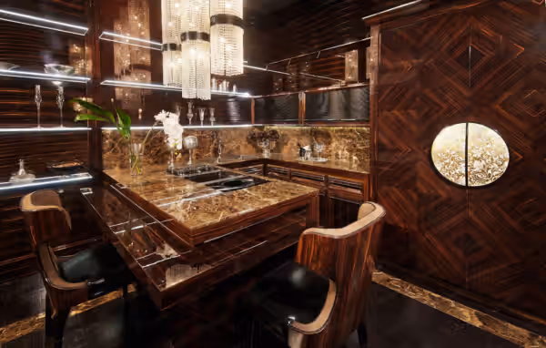 Eclectic Italian kitchen in Doha by Modenese Bespoke