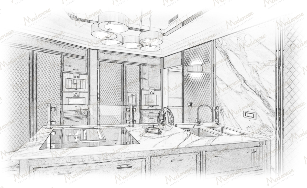 Luxury Italian kitchen in New York by Modenese Bespoke