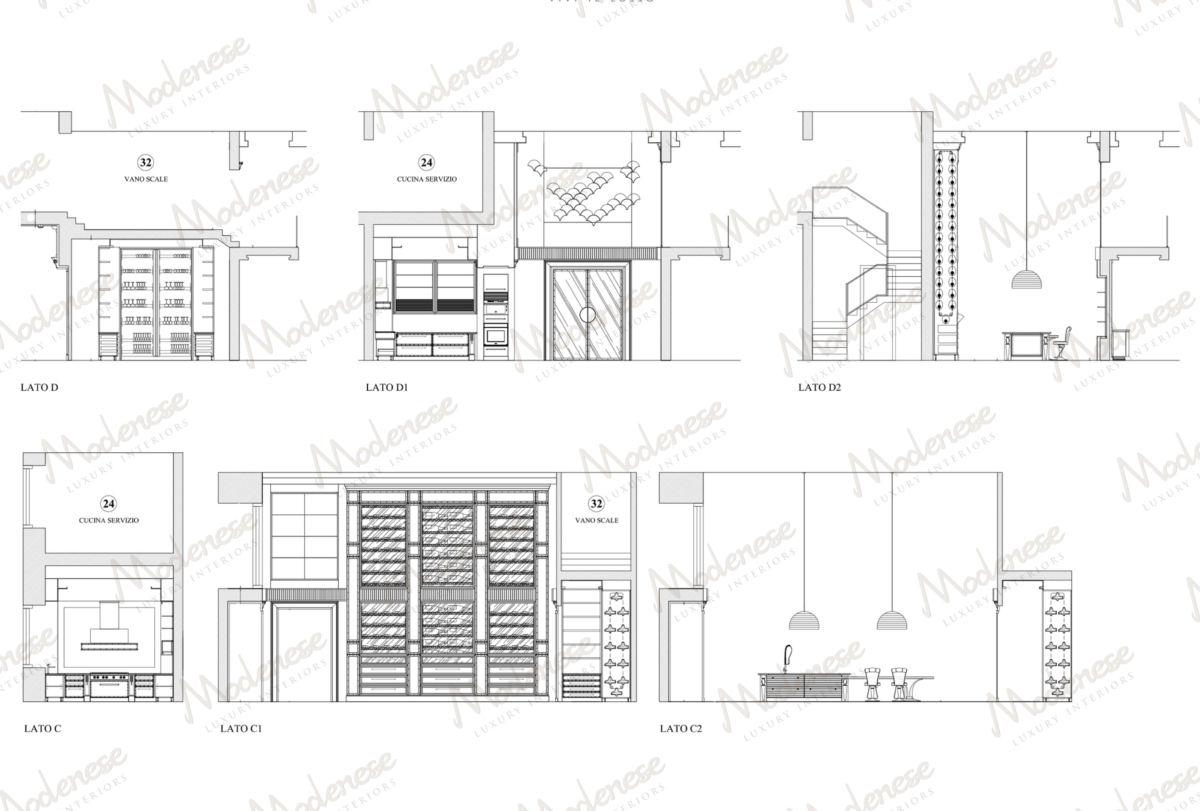 Modern Chic Italian kitchen in New York by Modenese Bespoke