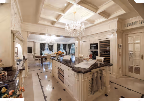 Transitional Italian kitchen in Miami by Modenese Bespoke