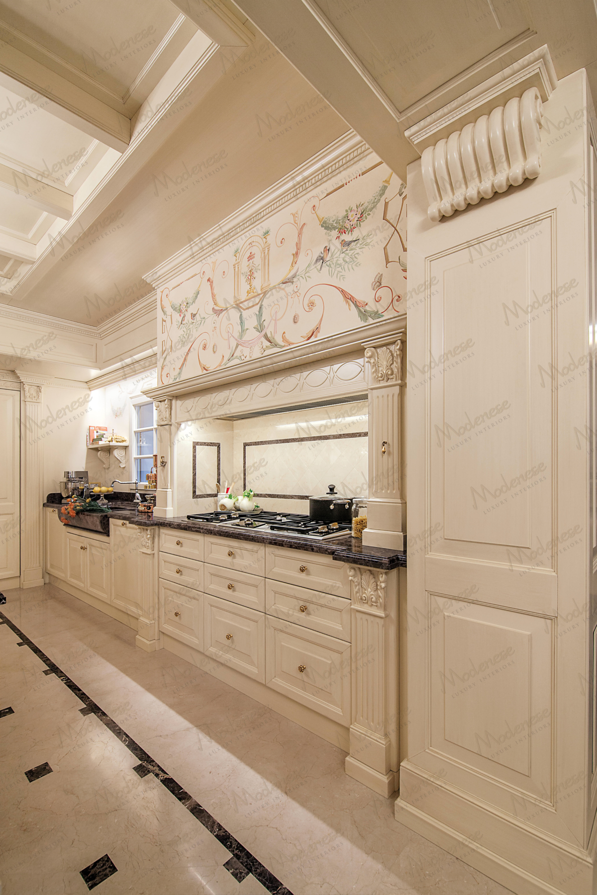 Transitional Italian kitchen in Miami by Modenese Bespoke