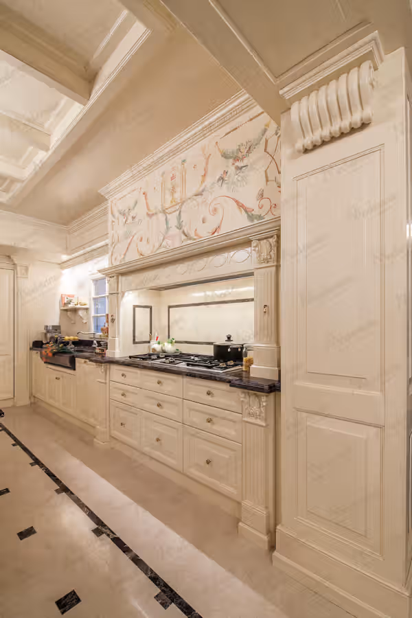 Transitional Italian kitchen in Miami by Modenese Bespoke