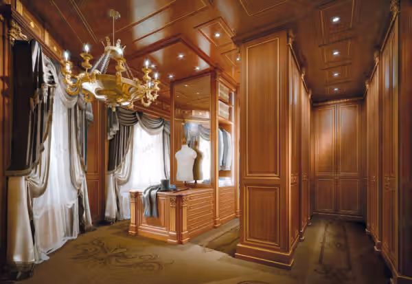 Classic Neoclassic Italian walk-in closet by Modenese Bespoke