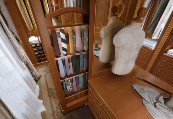 Classic Neoclassic Italian walk-in closet by Modenese Bespoke