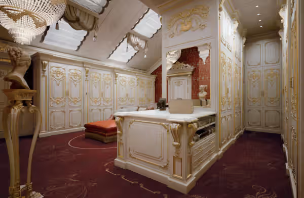 Luxury Italian walk-in closet in Riyadh by Modenese Bespoke