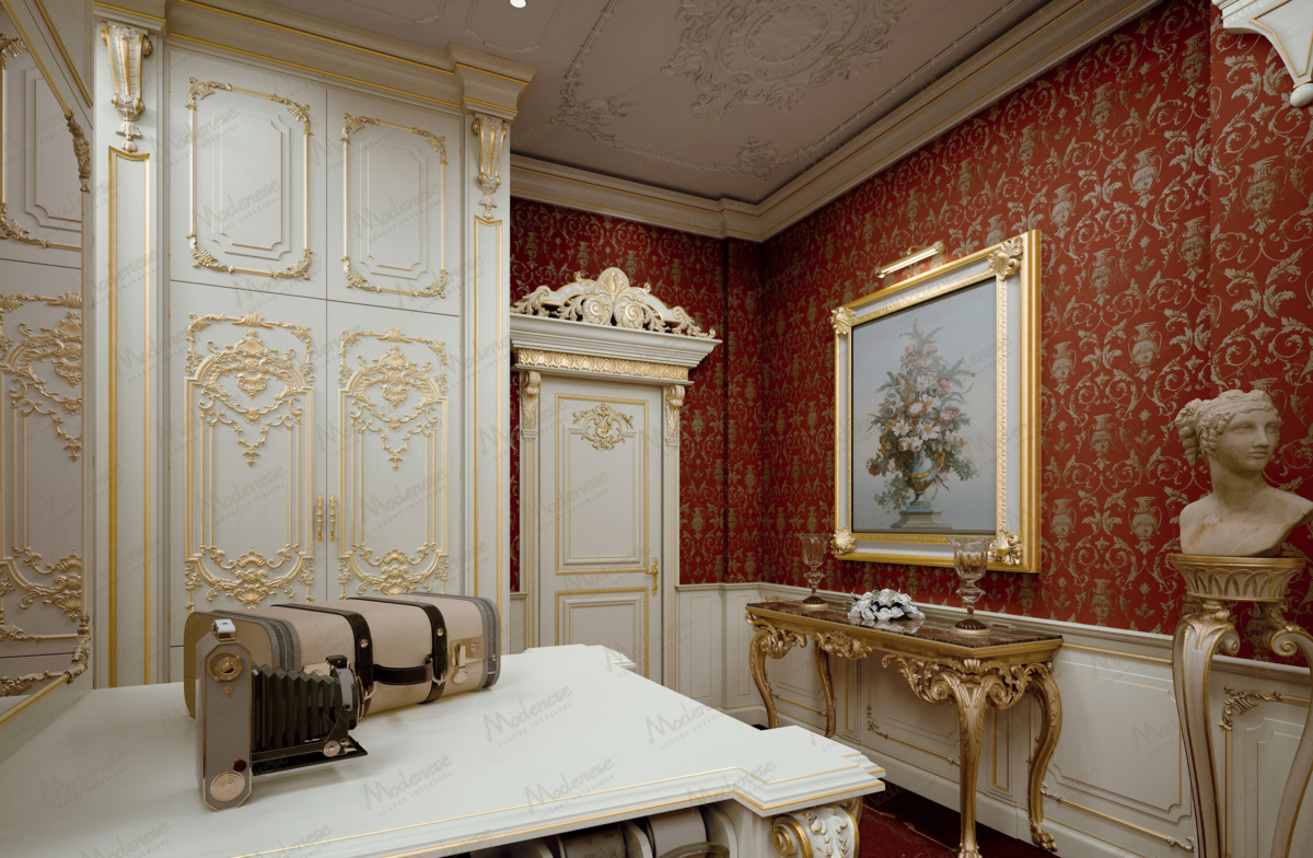 Luxury Italian walk-in closet in Riyadh by Modenese Bespoke