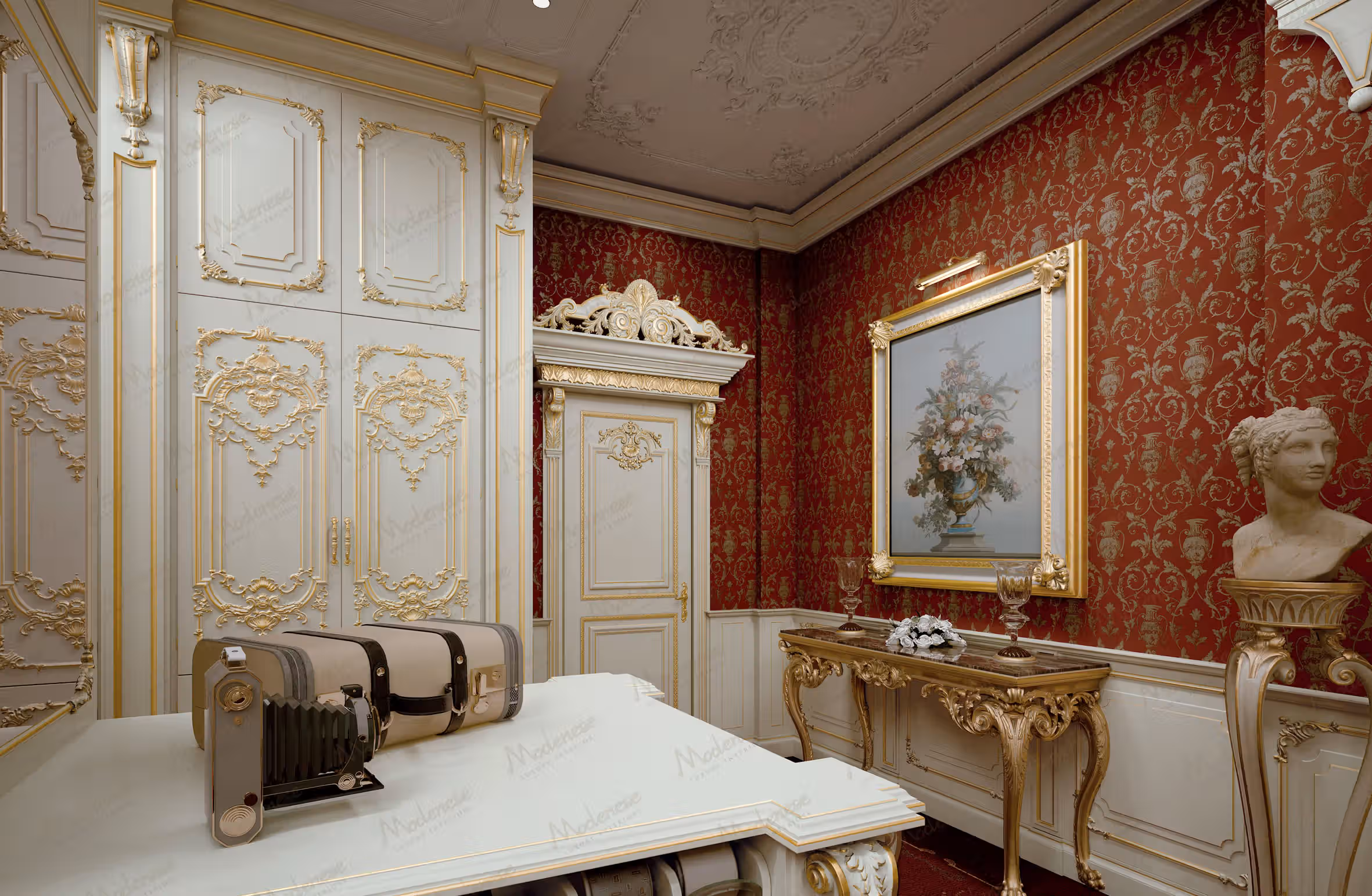 Luxury Italian walk-in closet in Riyadh by Modenese Bespoke