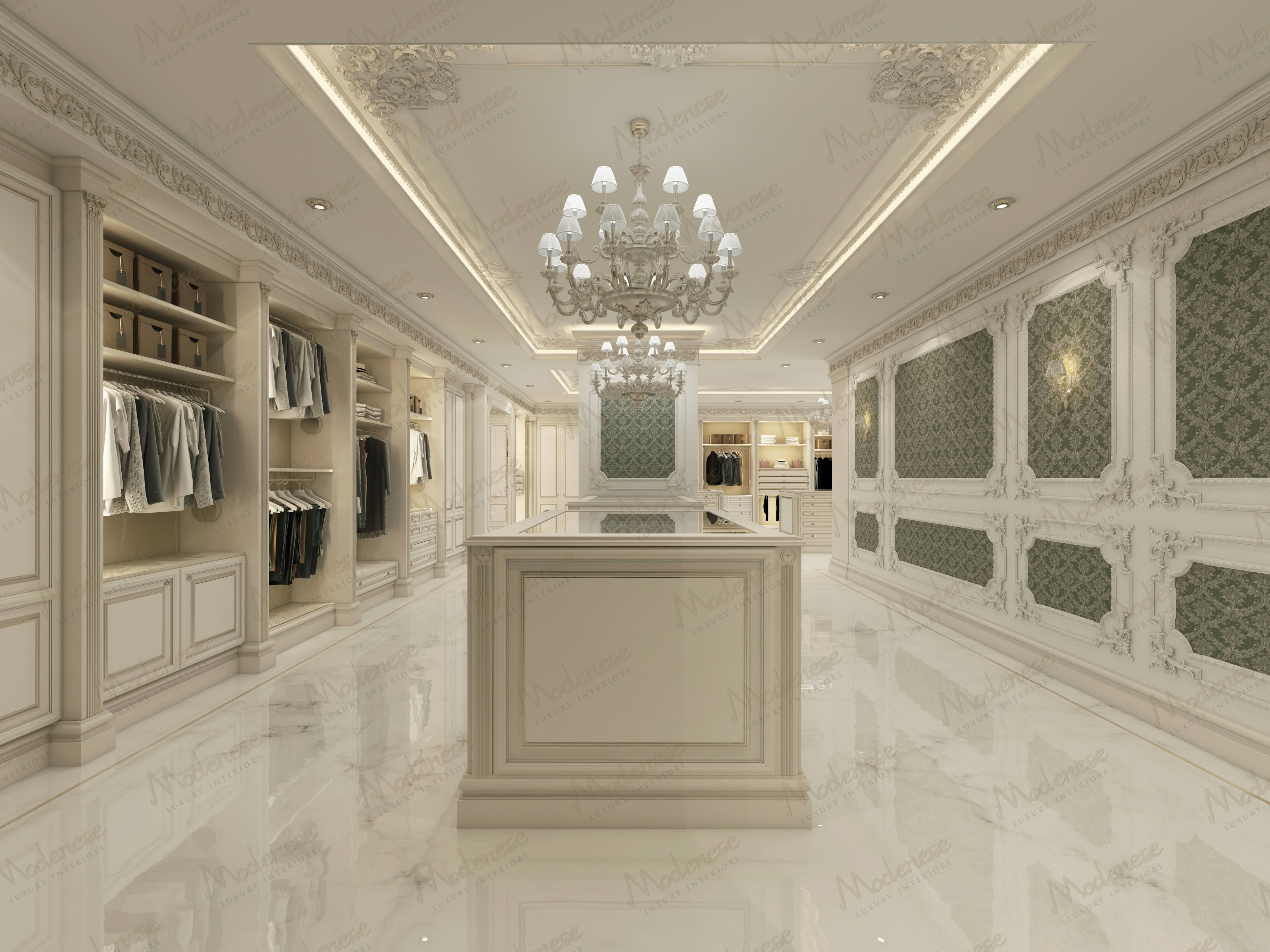 Timeless closet project with zone-specific lighting