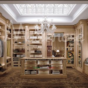italian high end closets in fine wood and silver finishes