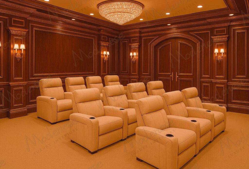 Classic Home Cinema with Custom Seating