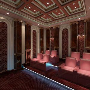 Traditional Classic Home Theater Full View