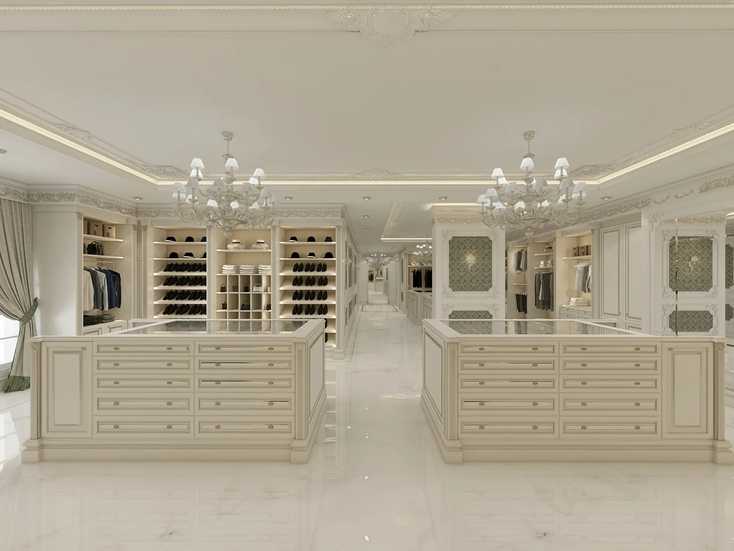 armoire de dressing classique de qualité supérieure