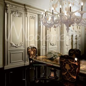 مطبخ مصنوع يدويا على الطراز الباروكي في فيلا فاخرة