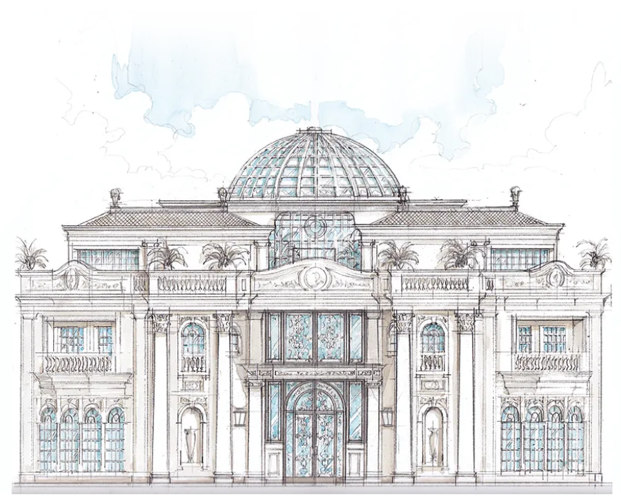 خزائن مطبخ فاخرة مصنوعة في فيلا بالدوحة